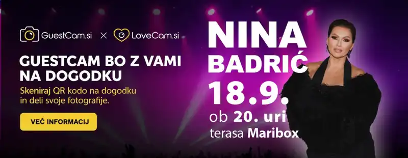 CamLove at Nina Badrić's concert in Maribor on 18 September 2026