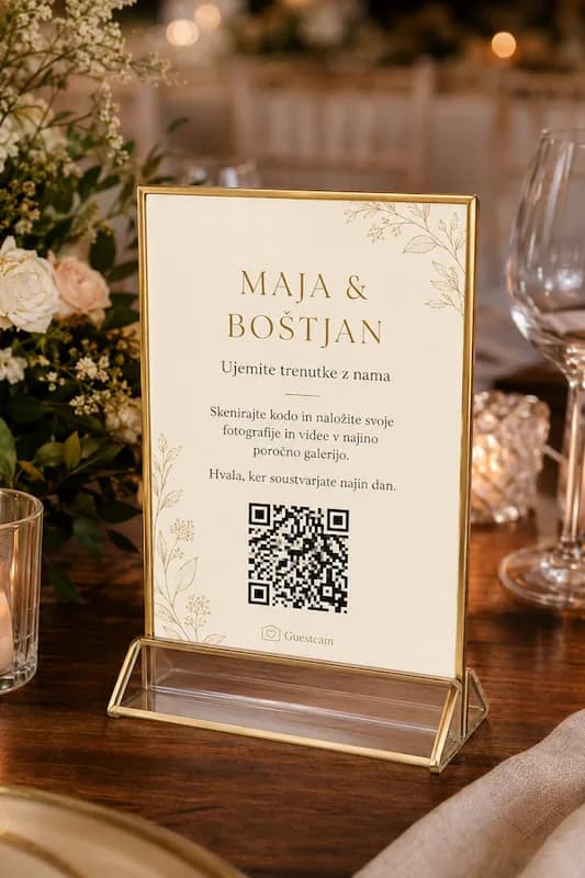 Zlatni stalak za CamLove QR karticu